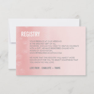 CARTÃO DE REGISTRO ombre aquarela rosa coral simpl