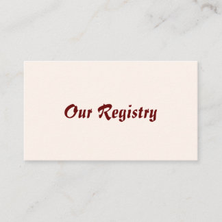 Cartão de Registro Personalizado de Noiva e Noivo