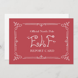 Cartão de Relatório do Polo Norte do papai noel El