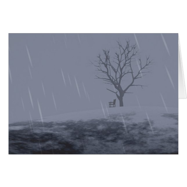 Cartão de Relógio de Inverno (Frente Horizontal)