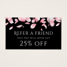 Cartão de remessa das pétalas em queda