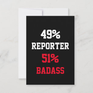 Cartão de Repórter Badass