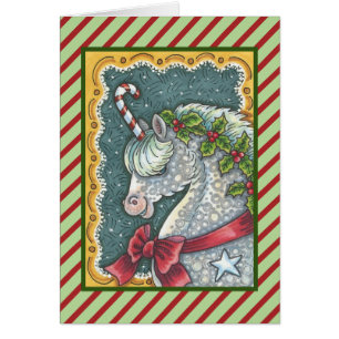 CARTÃO DE REPRODUÇÃO DE CHRISTMAS UNICORN CANDÊS C
