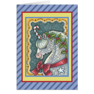 CARTÃO DE REPRODUÇÃO DE CHRISTMAS UNICORN CANDÊS C