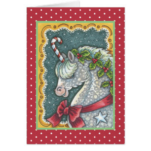 CARTÃO DE REPRODUÇÃO DE CHRISTMAS UNICORN CANDÊS C