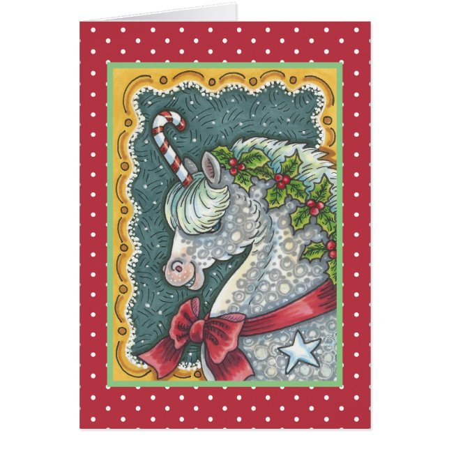 CARTÃO DE REPRODUÇÃO DE CHRISTMAS UNICORN CANDÊS C (Frente)