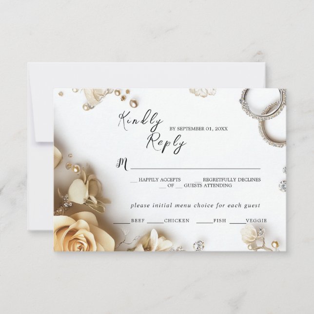 Cartão de Resposta ao Casamento da primavera dos R (Frente)