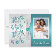 Cartão de Resposta Aqua-Marine e Silver II