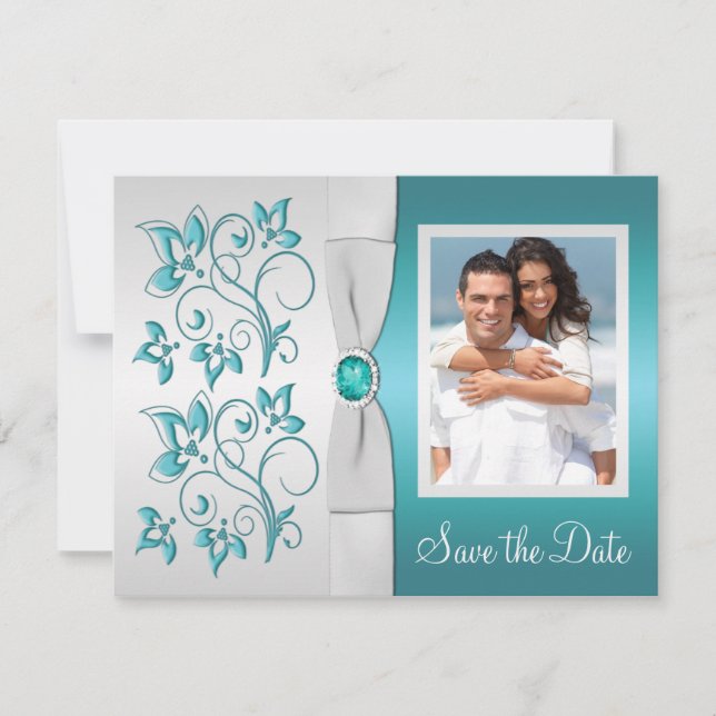 Cartão de Resposta Aqua-Marine e Silver II (Frente)