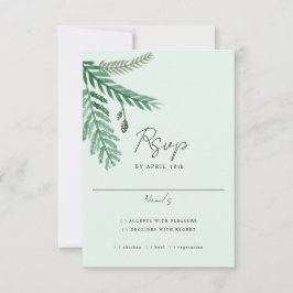 Cartão de resposta aquarela Little Palm