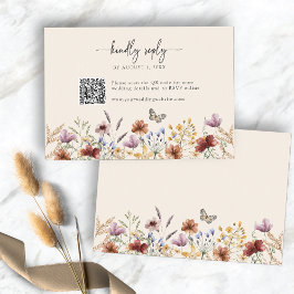 Cartão de Resposta Boho Wildflower