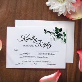 Cartão de Resposta Botânica Neutral com opção de r