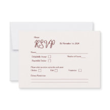 Cartão de Resposta Burgundy Bliss Versão 2