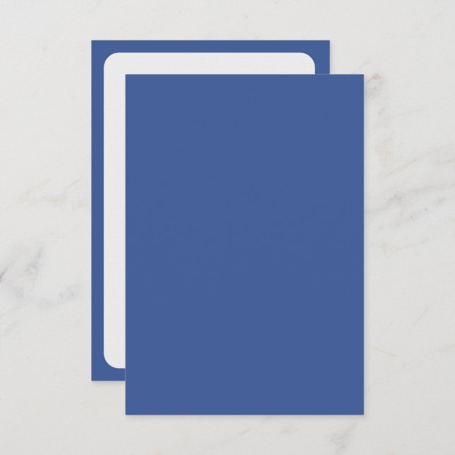 Cartão de Resposta Clássico em Azul e Branco – Per (Frente/Verso)