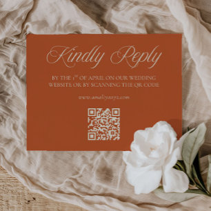 Cartão de Resposta com Código QR para Casamento no