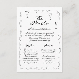 Cartão de Resposta com Detalhes Desenhados à Mão C