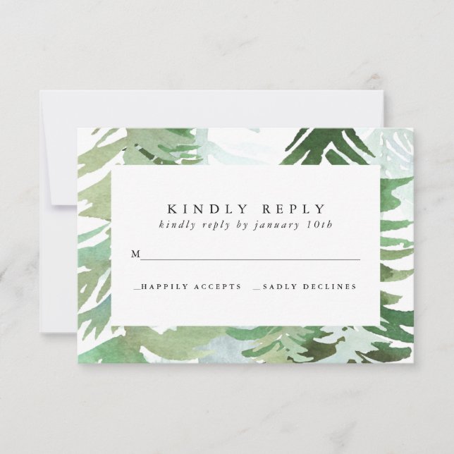 Cartão de resposta da floresta aquática (Frente)