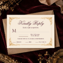 Cartão de Resposta da Ópera Grand Burgundy