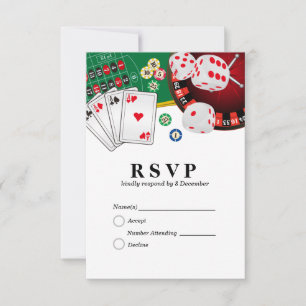 Cartão de Resposta de 3,5" x 5" do Casino las veg