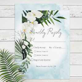 Cartão de Resposta de Água Tropical Boho