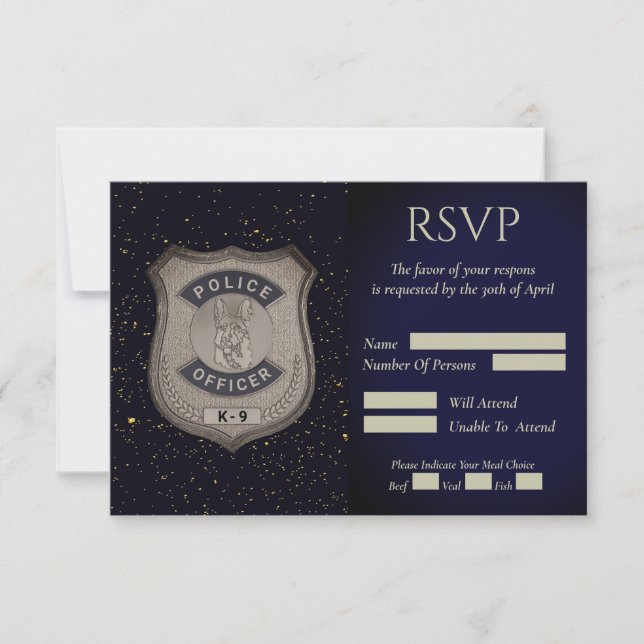 Cartão de Resposta de Aposentação Oficial K9 (Frente)