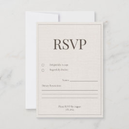 Cartão de Resposta de Carvalho e Marfim