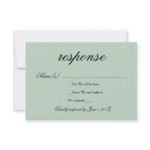Cartão de Resposta de Casamento
