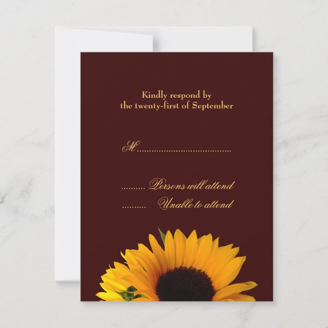 Cartão de Resposta de Casamento (Frente)