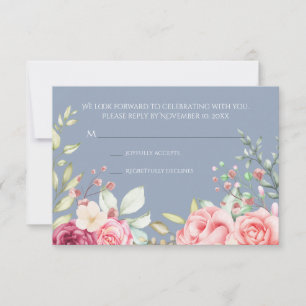 Cartão de Resposta de Casamento Abraço Nupcial