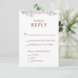 Cartão de Resposta de Casamento Anthurium