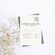 Cartão de Resposta de Casamento Art Deco
