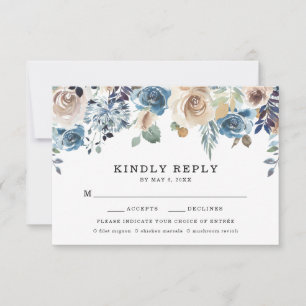 Cartão de Resposta de Casamento Blooming Beauty co