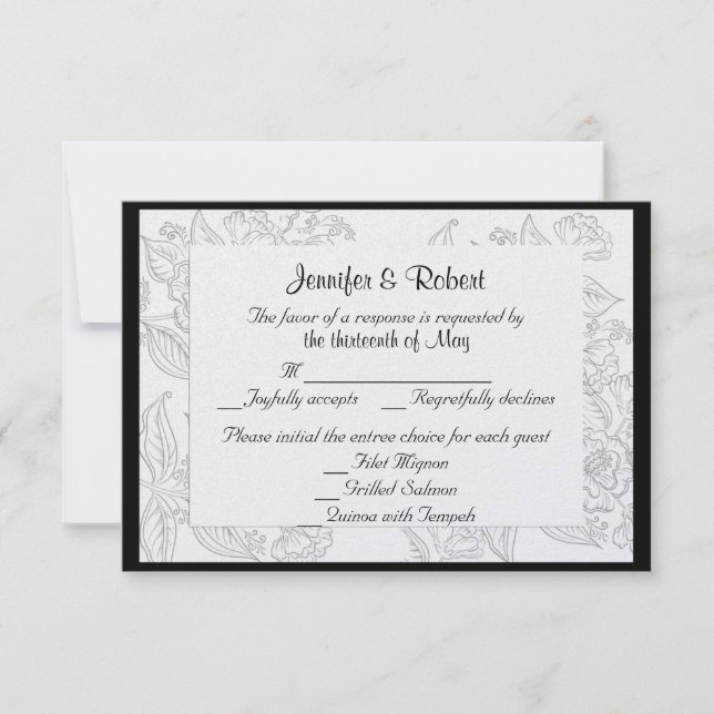 Cartão de Resposta de Casamento Boêmiano Vermelho  (Frente)