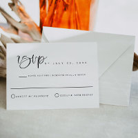 Cartão de Resposta de Casamento Bohemiano Minimali