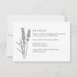 Cartão de Resposta de Casamento Boho Flor Silvestr