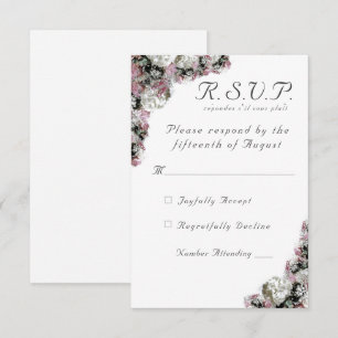 Cartão de Resposta de Casamento Católico Floral, R