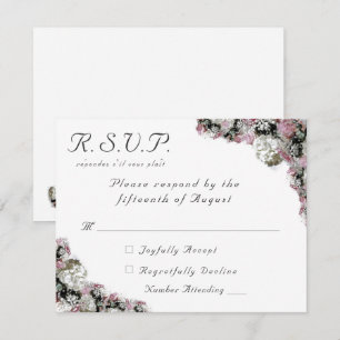 Cartão de Resposta de Casamento Católico Floral, R