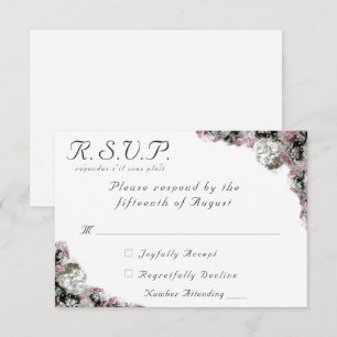 Cartão de Resposta de Casamento Católico Floral, R