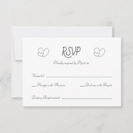Cartão de Resposta de Casamento Clássico Minimalis