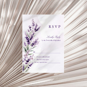 Cartão de Resposta de Casamento com Aquarela Flora