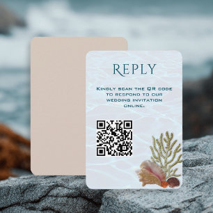 Cartão de Resposta de Casamento com Código QR dos