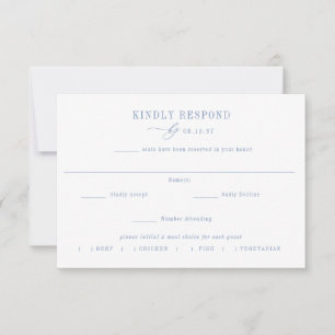 Cartão de Resposta de Casamento com Escolha de Ref