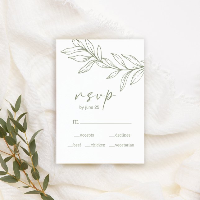 Cartão de Resposta de Casamento com Flores Boho Sa (Criador carregado)