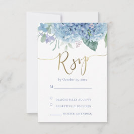 cartão de resposta de casamento com flores de hort
