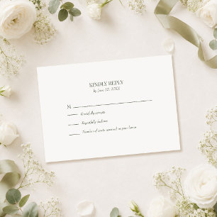 Cartão de Resposta de Casamento com Foto Personali