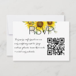 Cartão de resposta de casamento com foto QR de gir