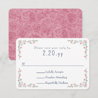 Cartão de Resposta de Casamento com Trepadeira de