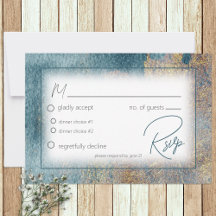 Cartão de Resposta de Casamento de Abstrato de Pra