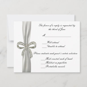 Cartão de Resposta de Casamento de Arco Diamond