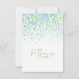 Cartão de resposta de casamento de arte moderna ab